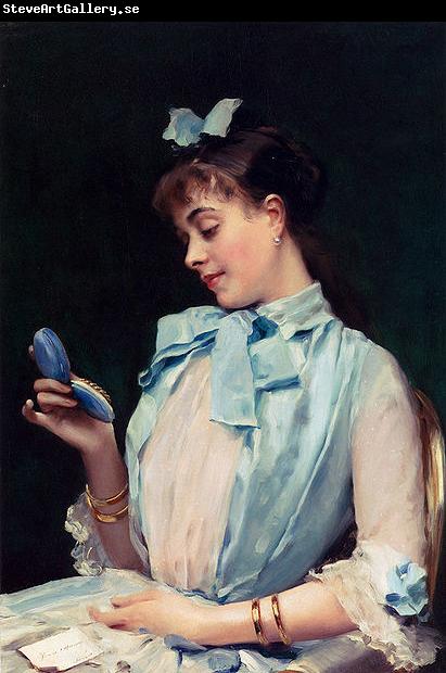 Raimundo Madrazo Portrait Of Aline Mason In Blue